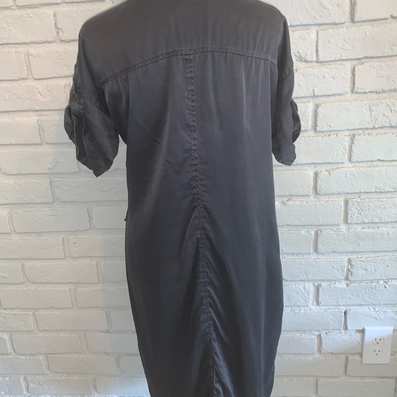 Eileen Fisher 100% Silk Black Button Down Dress Size XS - Picture 5 of 9